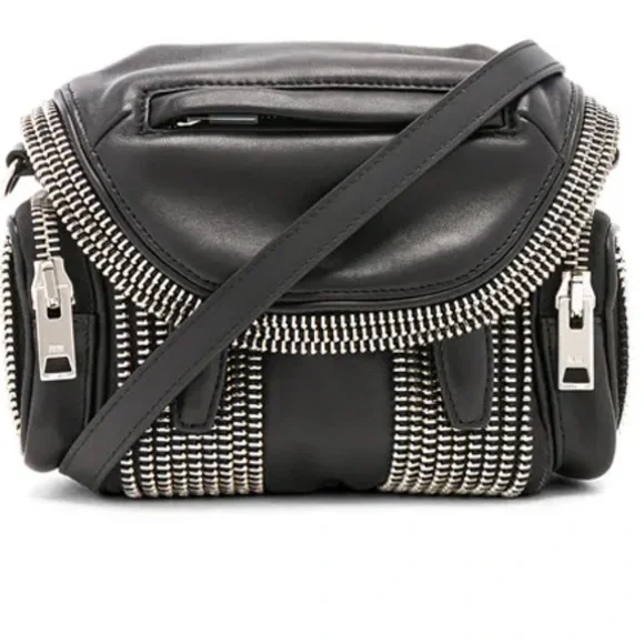 Black Leather Crossbody Bag - Picture 1 of 15